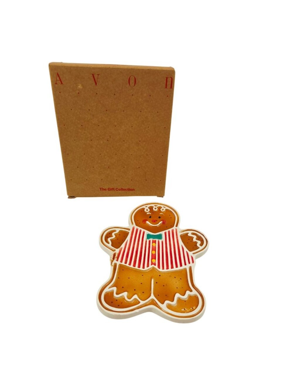 Avon Jolly N Sweet Gingerbread Treat Ceramic Trivet Boxed Christmas Decor